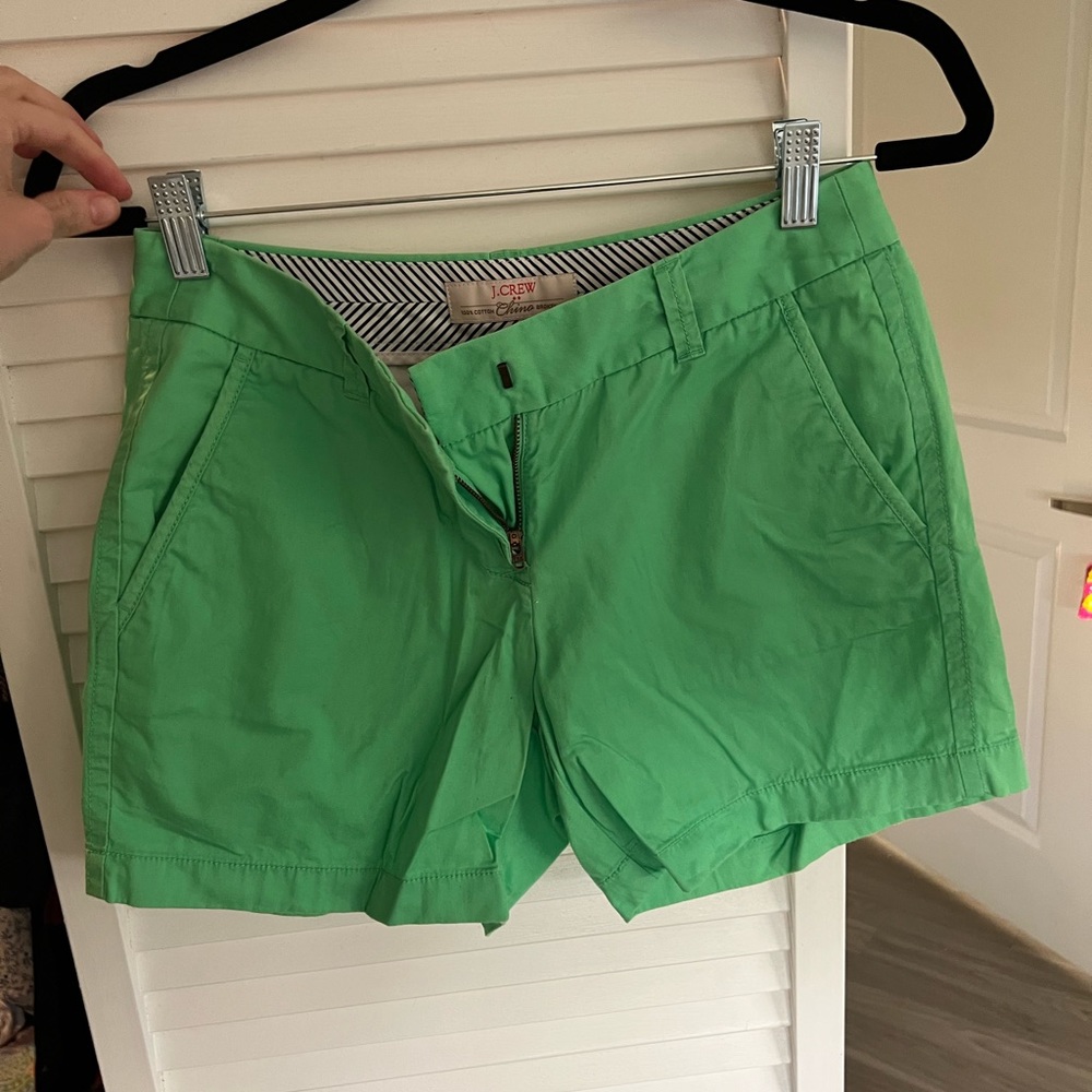 J. Crew Chino Short Size 0 like green solid 13in, 5inch inseam